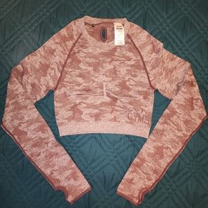 Gymshark Camo Seamless Long Sleeve Crop Top